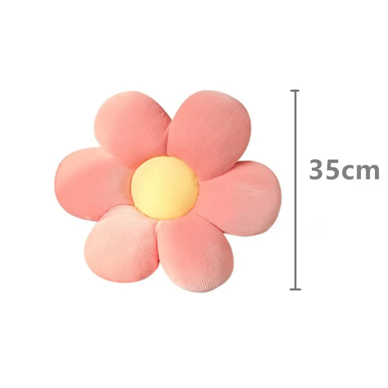 Peluche Coloured Flower 35cm - Soft Decorative Pillow 🌼✨