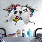 🔥 3D Gamer Wall Stickers – Broken Wall Effect 🎮✨