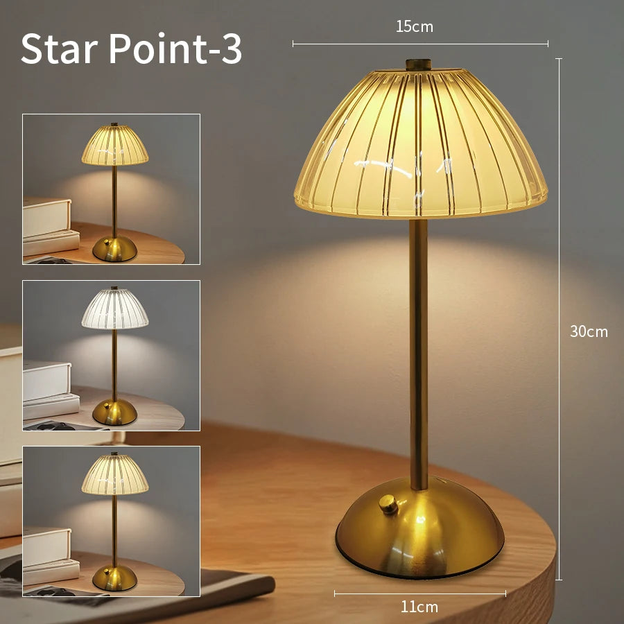 LED Touch Table Lamp – Rechargeable & Dimmable Table Lamp ✨
