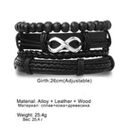 🔥 Men’s Leather Bracelet Collection – Multi-Style Modern Designs 🖤✨
