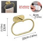 Stainless Steel Adhesive Towel Rack – Silver / Black / Gold 🚿✨