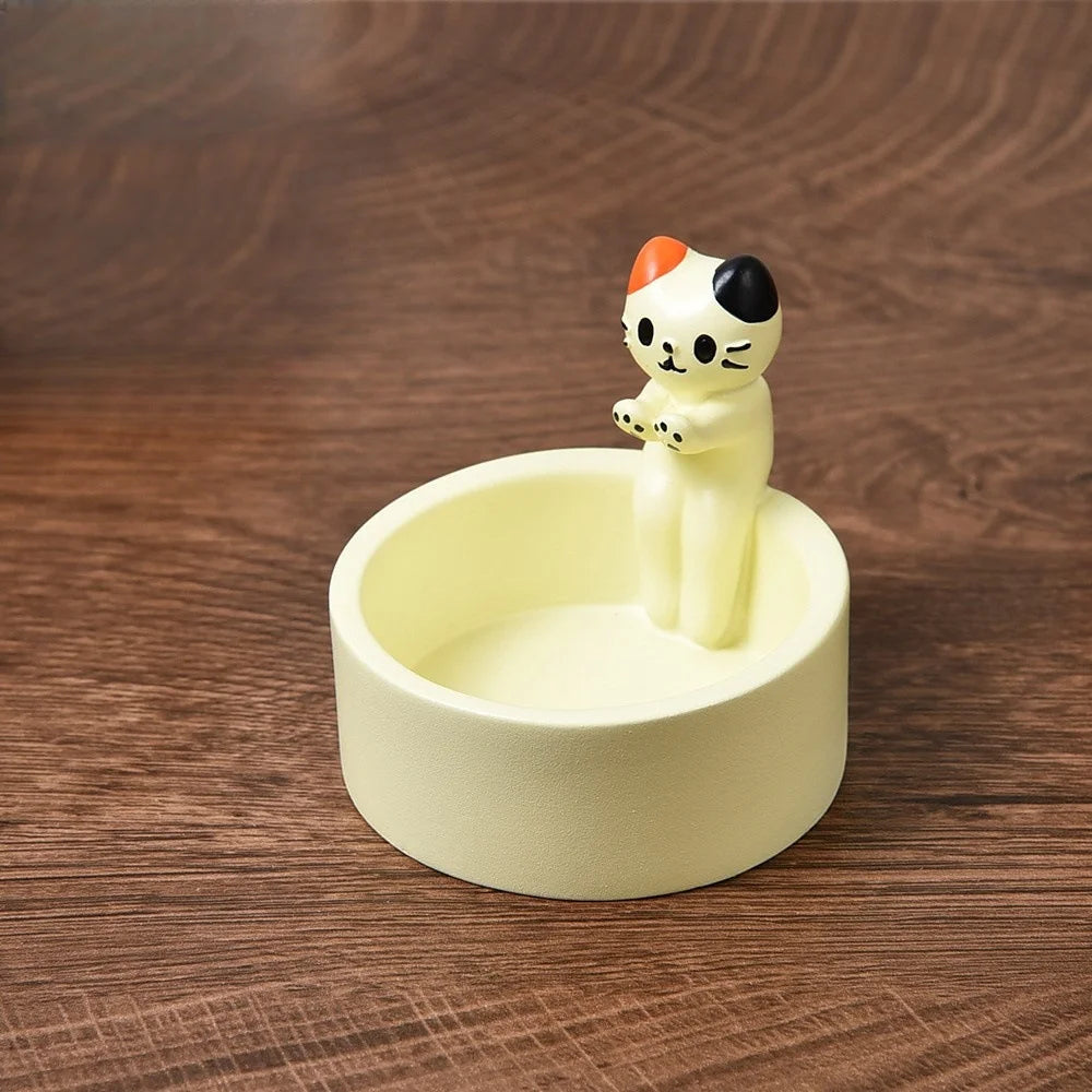 Ceramic "Cute Cat" Candle Holder - Cute Home Decoration 🐱🕯️