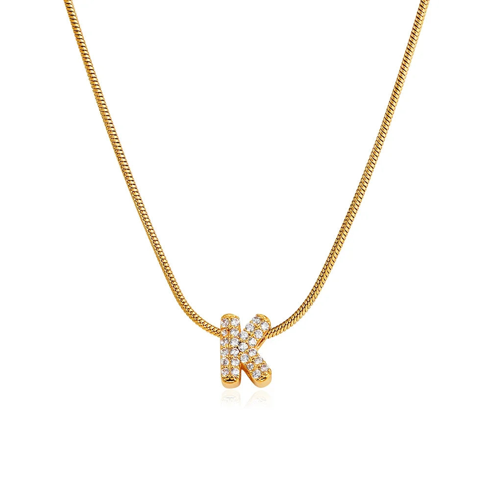 ✨ Alphabet Initial Pendant Necklace (Gold & Silver) ✨