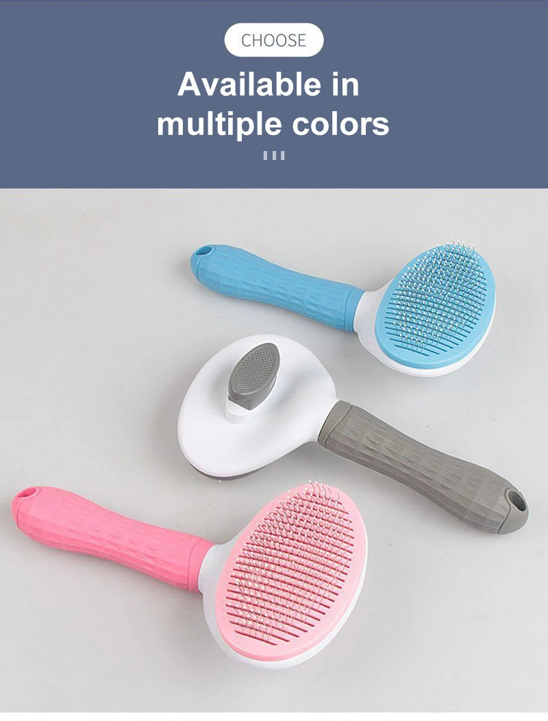 Self-Cleaning Pet Grooming Brush – Anti-Shedding Comb for Dogs & Cats 🐶🐱✨
