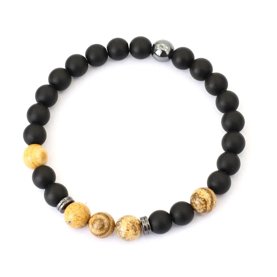 ✨ Premium Stone Bead Bracelet – Natural Energy Collection ✨