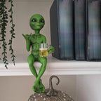 🛸🍺 “Alien Chill Vibes” Funny Alien Beer Statue – Resin Desktop & Garden Decor