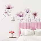 🌸 Elegant Floral Wall Sticker – Large Blooming Flowers for Bedroom & Living Room Decor