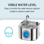🐾 DIAUTOMATIC WATER SPENSER FOR CATS AND DOGS – 2.2L (STAINLESS STEEL, FILTER & SENSORS)