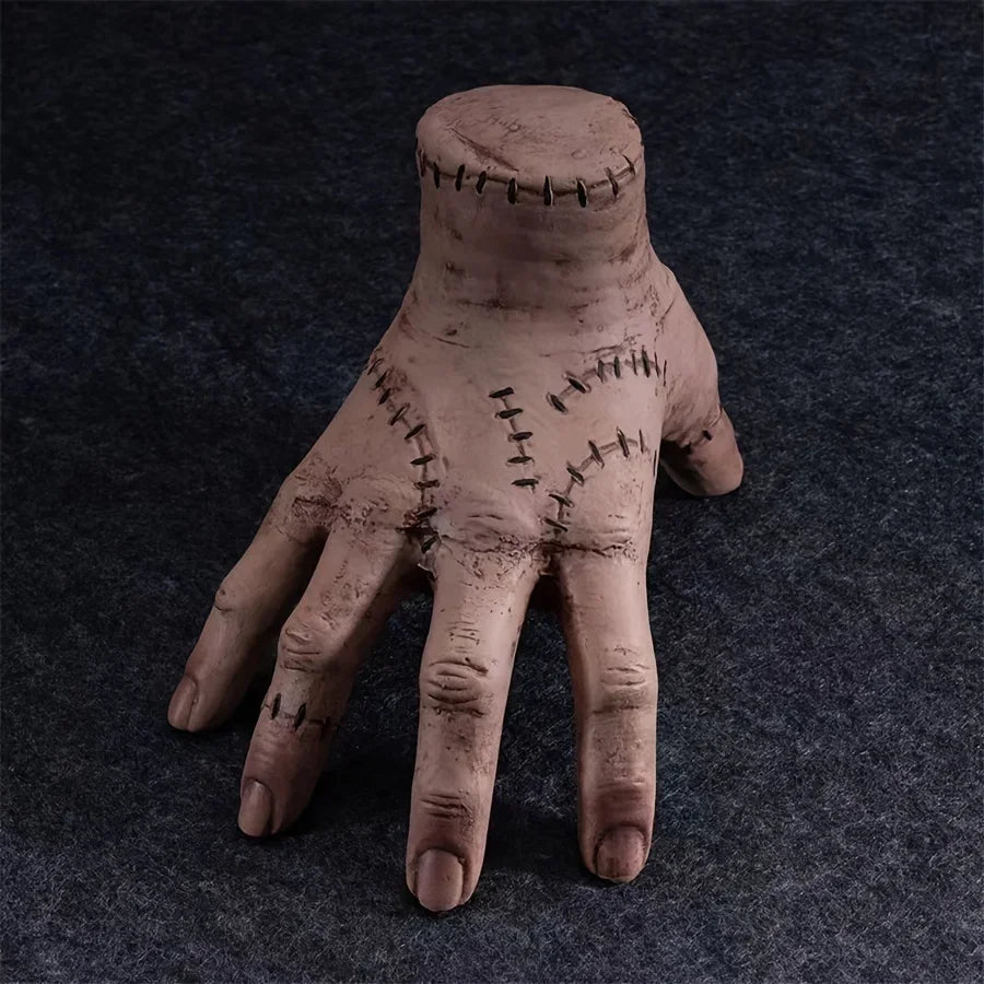 🖤🕷️ “Wednesday’s Thing” Realistic Hand Replica – Creepy Home Décor Prop 🖐️✨