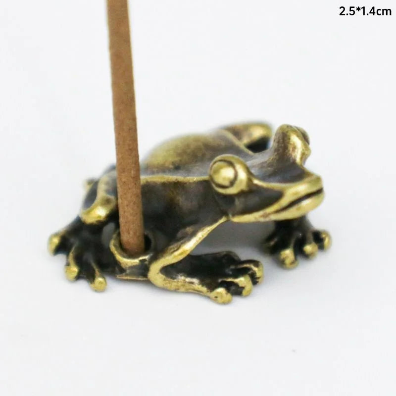 🐸✨ Zen Animal Brass Statues – Meditation Frog & Kung Fu Turtle Collection