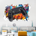 🔥 3D Gamer Wall Stickers – Broken Wall Effect 🎮✨