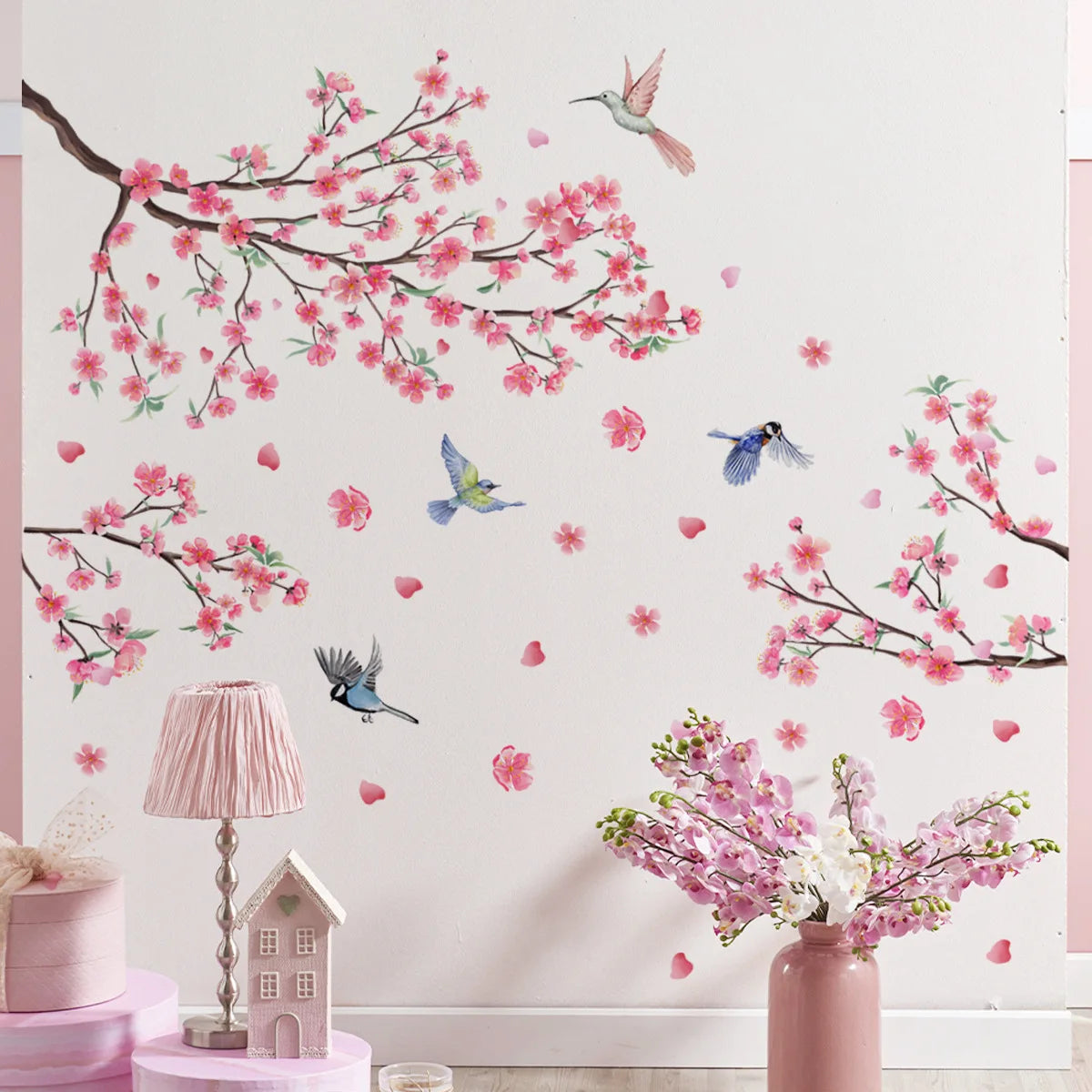 🌄 Chinese Ink Landscape Wall Stickers – 3-Piece Set