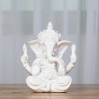 🌿 Sandstone Ganesha Elephant Statue – Handmade Spiritual Home Decor 🐘✨