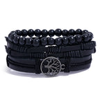🔥 Men’s Leather Bracelet Collection – Multi-Style Modern Designs 🖤✨