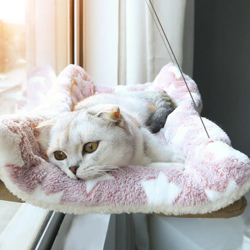 🐾 Cat Window Bed with Suction Cups – Floating Cozy Hammock 🪟🐱
