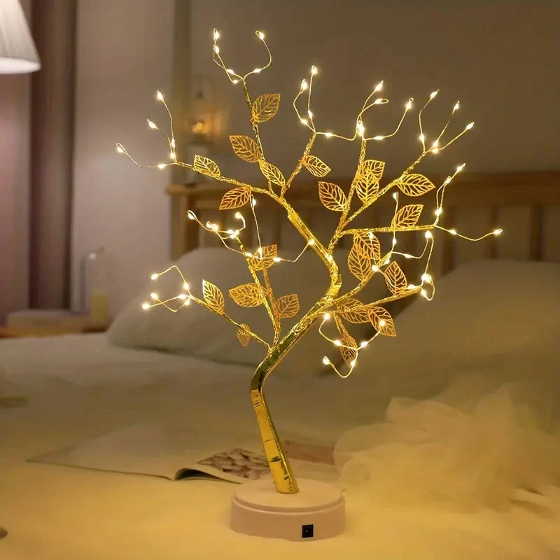 🌿 GoldenLeaf72 –Decorative Tree LampLED ✨