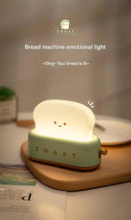 🧡 Toast Maker Night Light –Rechargeable Creative Night Lamp (Pink / Green)