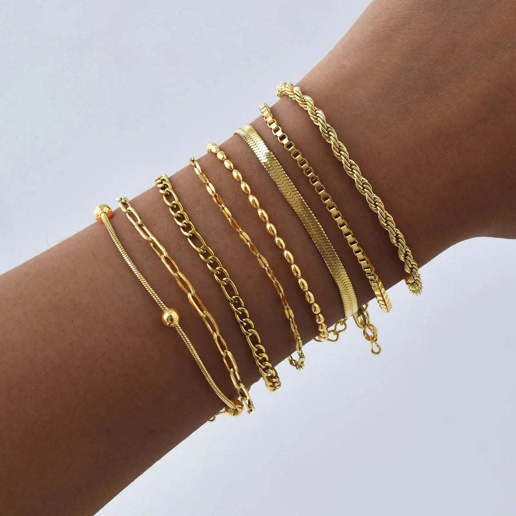 ✨ Elegant Minimalist Gold Bracelet – Women’s Delicate Jewelry ✨
