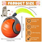 🐾 New Speedy Tail 2.0 Interactive Cat Toy – Smart Rolling Ball with Adjustable Speeds 🐾