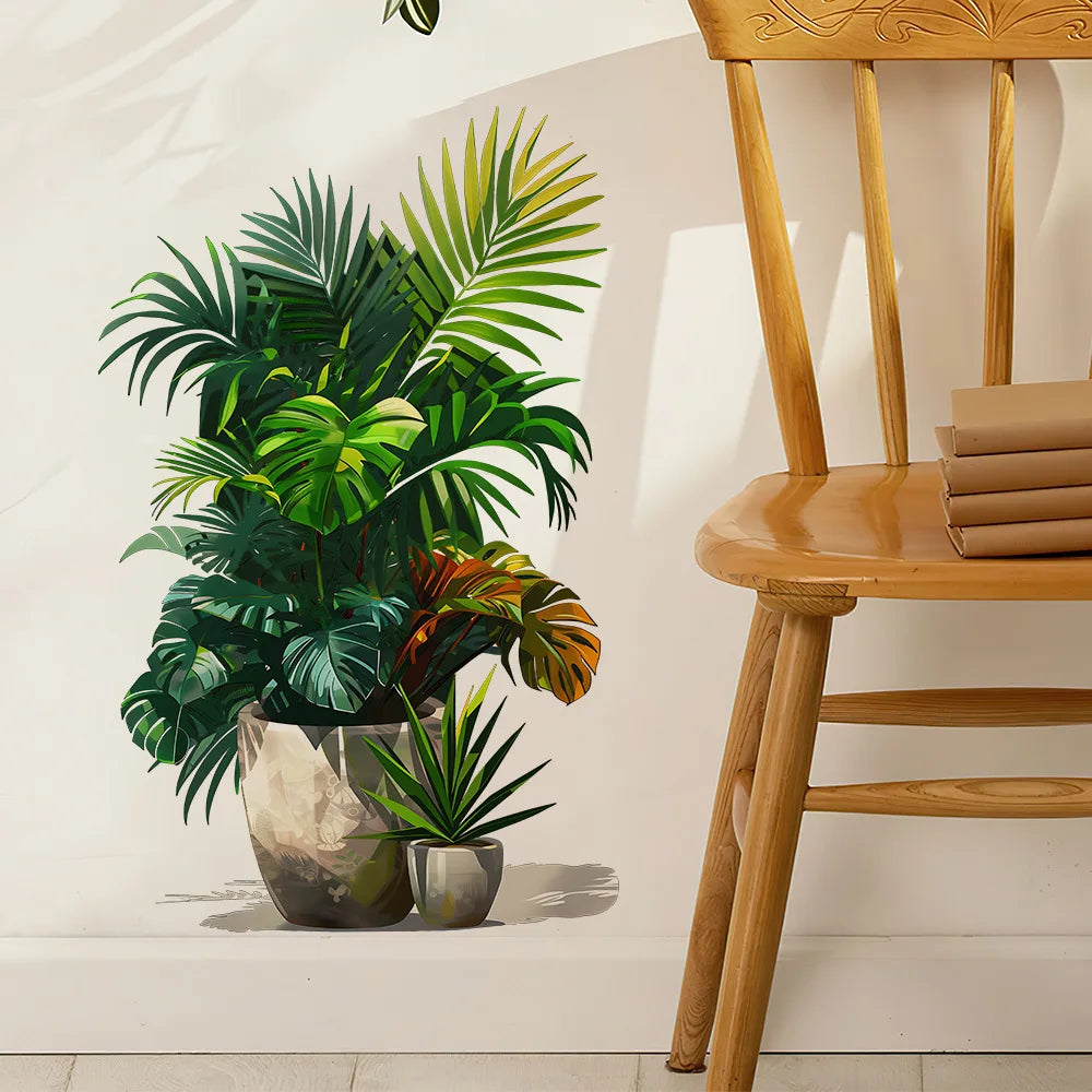 🌿 Wall Art Stickers – Nature Window Views & Hanging Décor 🌼🕊️