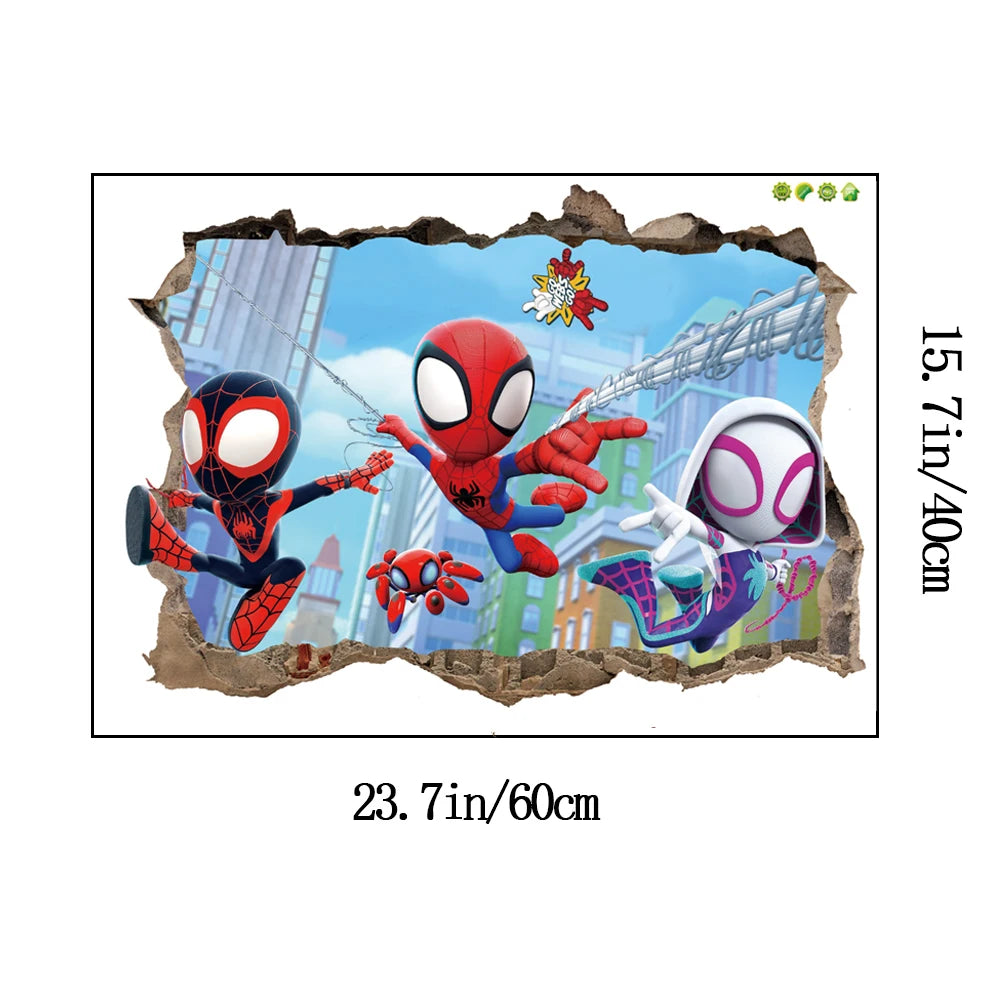 🕸️ Mini Spider-Man Superhero Wall Stickers – Kids Room Decor 🕷️✨