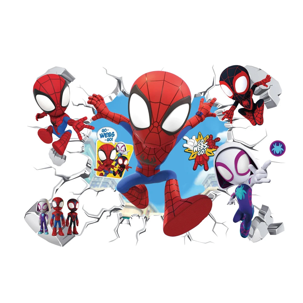🕸️ Mini Spider-Man Superhero Wall Stickers – Kids Room Decor 🕷️✨
