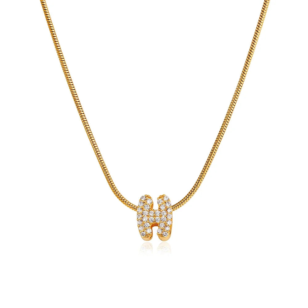 ✨ Alphabet Initial Pendant Necklace (Gold & Silver) ✨