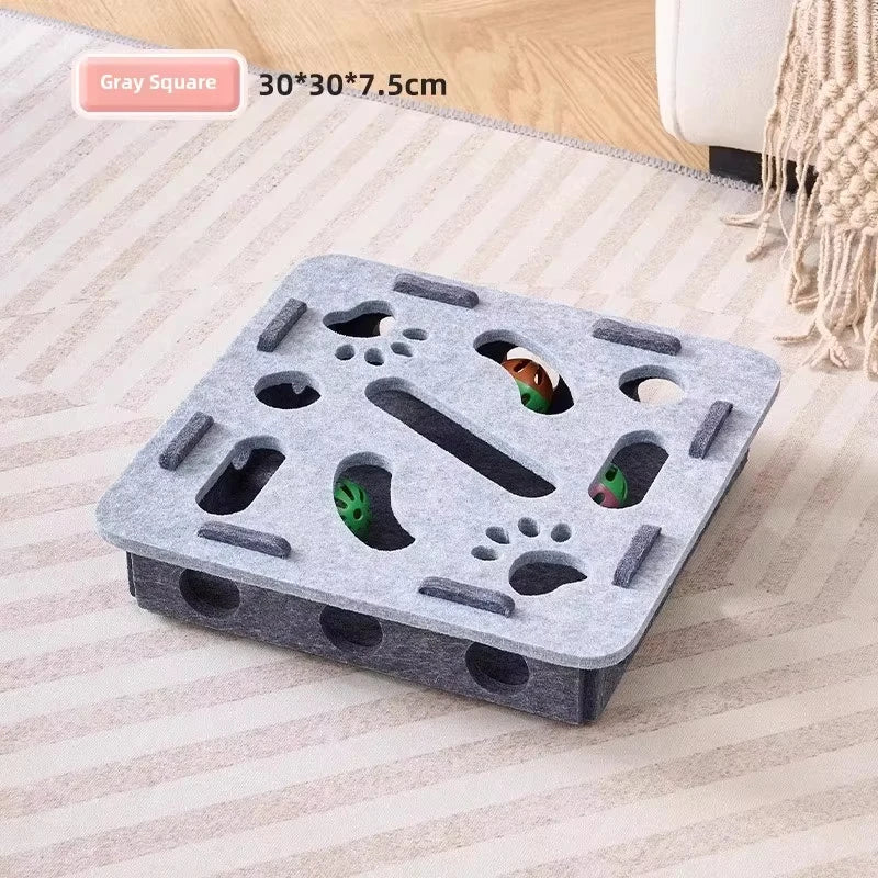 🐾 Cat Puzzle Toy – Interactive Felt Puzzle Box for Indoor Cats 🧩🐈✨