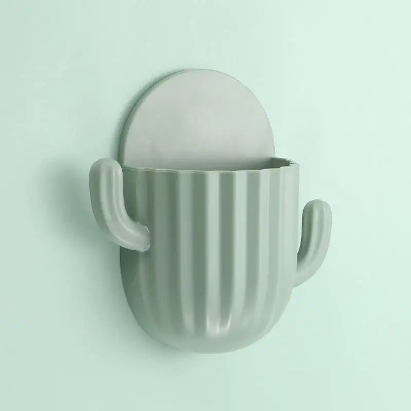 Cactus Wall Holder 🌵 - Toothbrush Holder / Multi-purpose Remote Control Holder