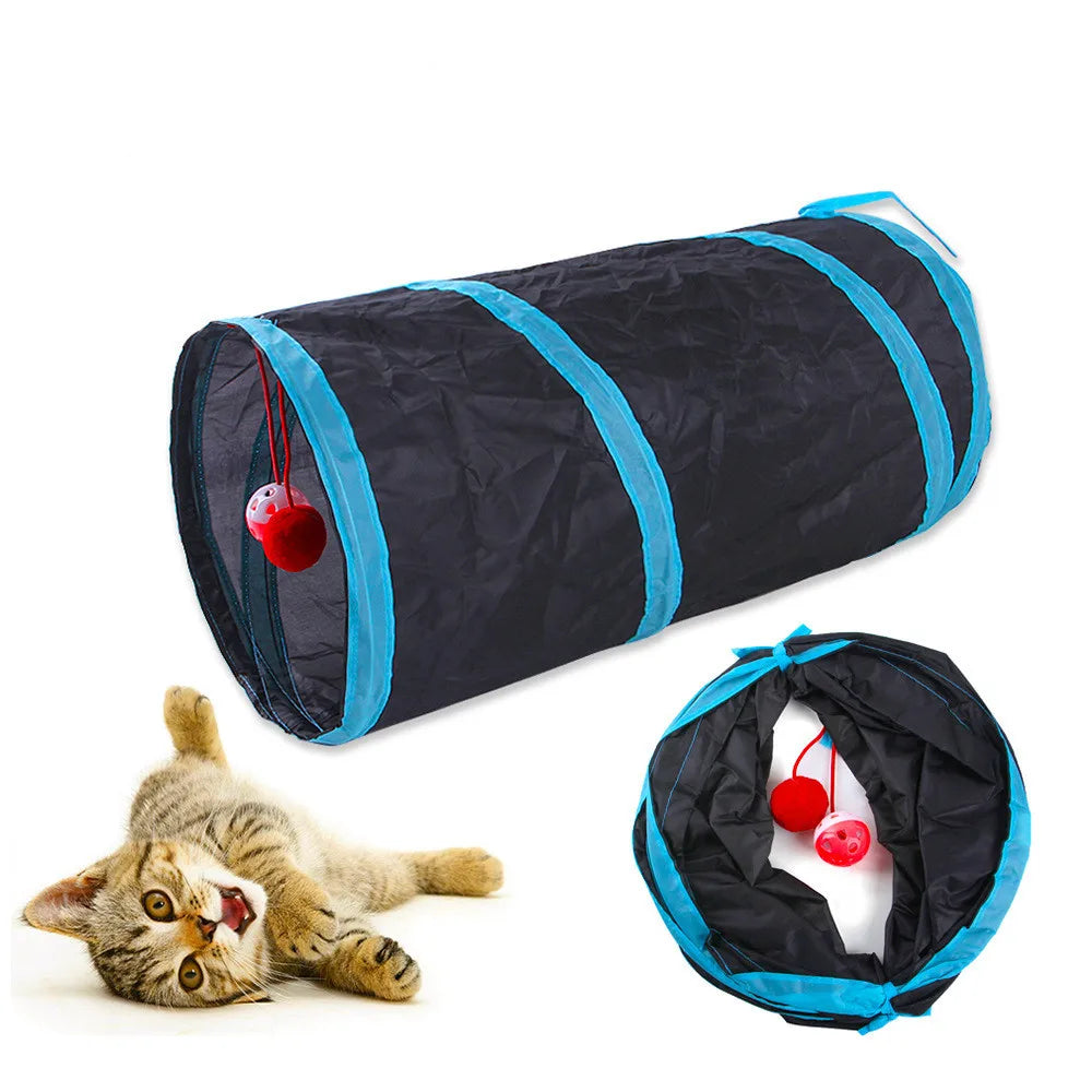 🐾 Multi-Tunnel Cat Adventure Toy – Interactive Play Tunnel for Curious Cats 🐱✨
