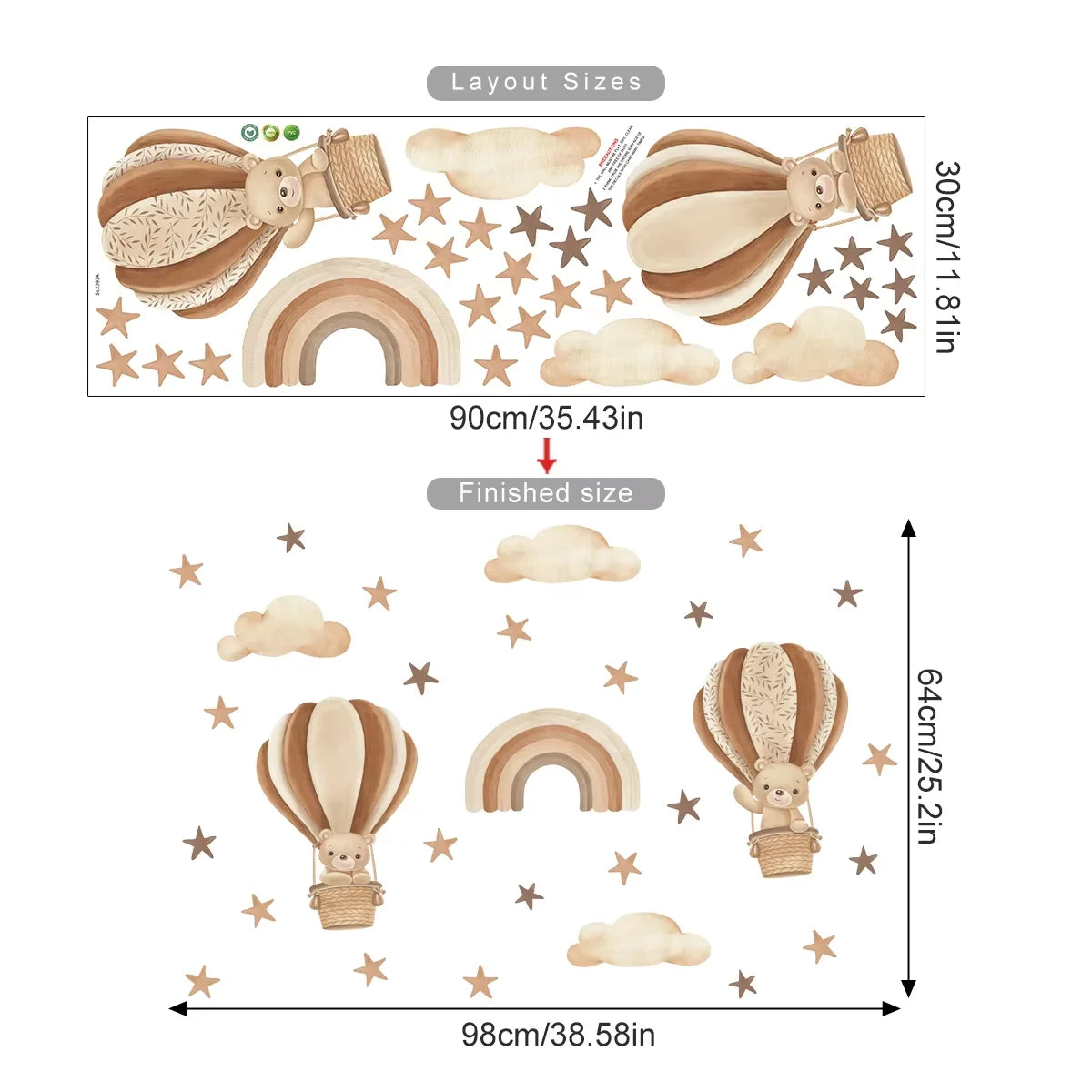 🌈✨ Cute Cartoon Wall Stickers for Kids’ Room (28 Variants)