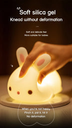 Rabbit Lamp RGB 16 Colours - Silicone Night Light Touch & Rechargeable 🌙✨