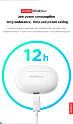 🎧 Lenovo Bluetooth 5.3 Dual-Mixed Stereo Earbuds – Noise Reduction, Deep Bass & Smart Touch Control ✨