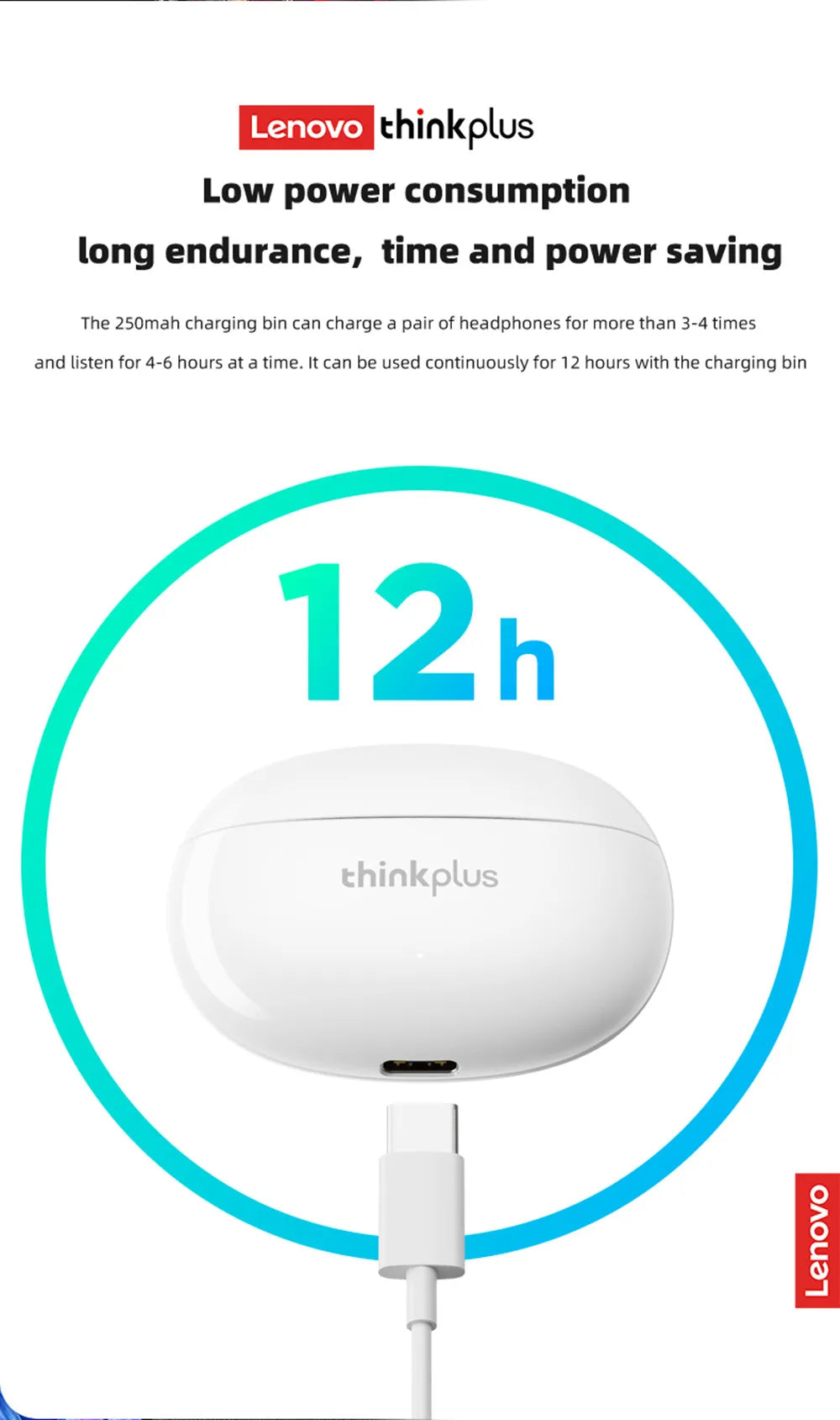 🎧 Lenovo Bluetooth 5.3 Dual-Mixed Stereo Earbuds – Noise Reduction, Deep Bass & Smart Touch Control ✨