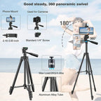 📸 Lightweight 103cm Tripod with Bluetooth Remote – 360° Panoramic Phone/Camera Stand for TikTok, Vlogs & Photography