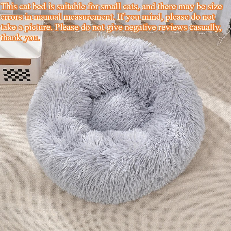 Soft Nest Bed for Dogs and Cats - Ultra-Soft Round Plush Kennel
