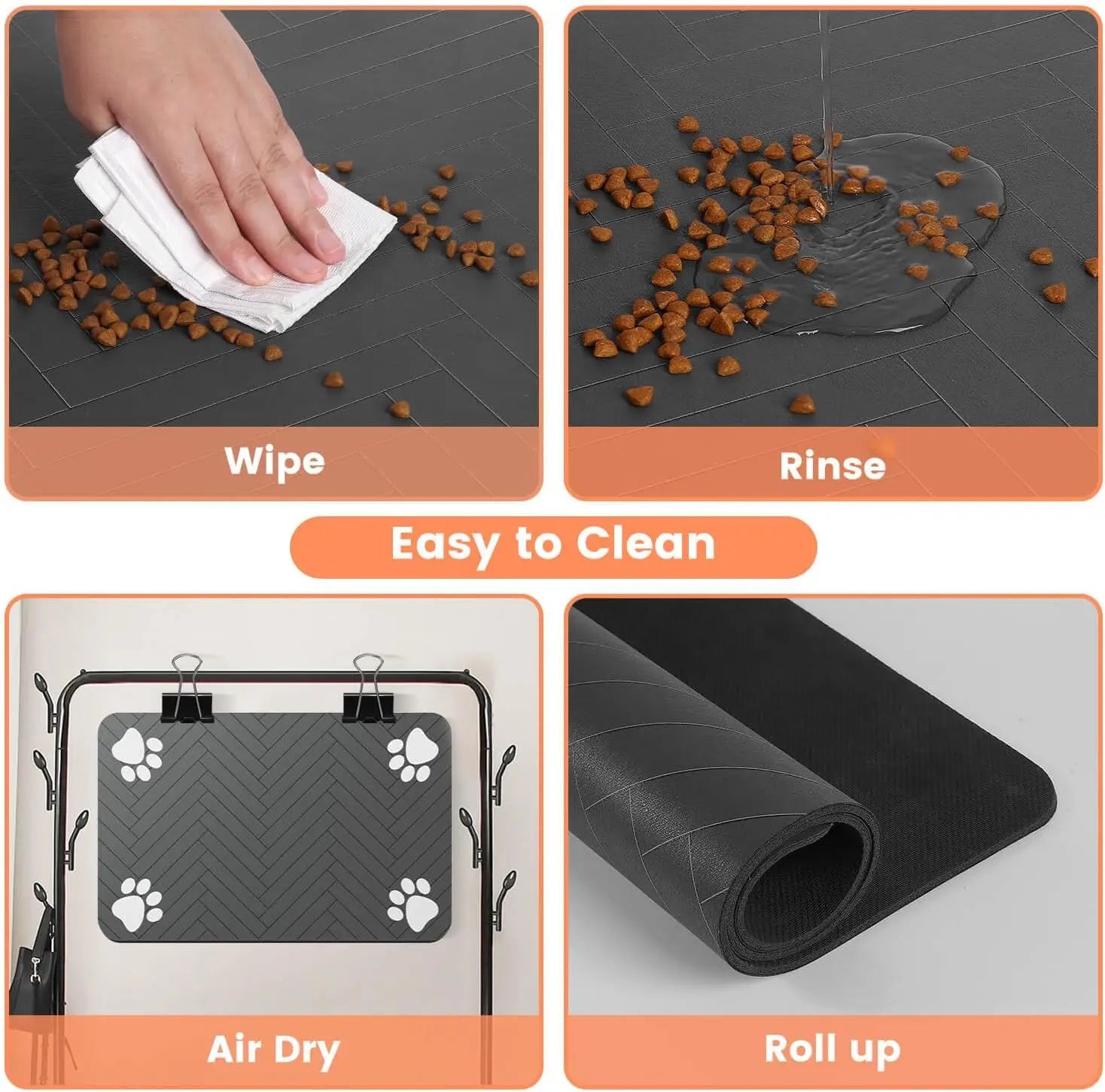 🐾 Pet Feeding Mat – Absorbent & Waterproof Food Bowl Protector 🐶🐱