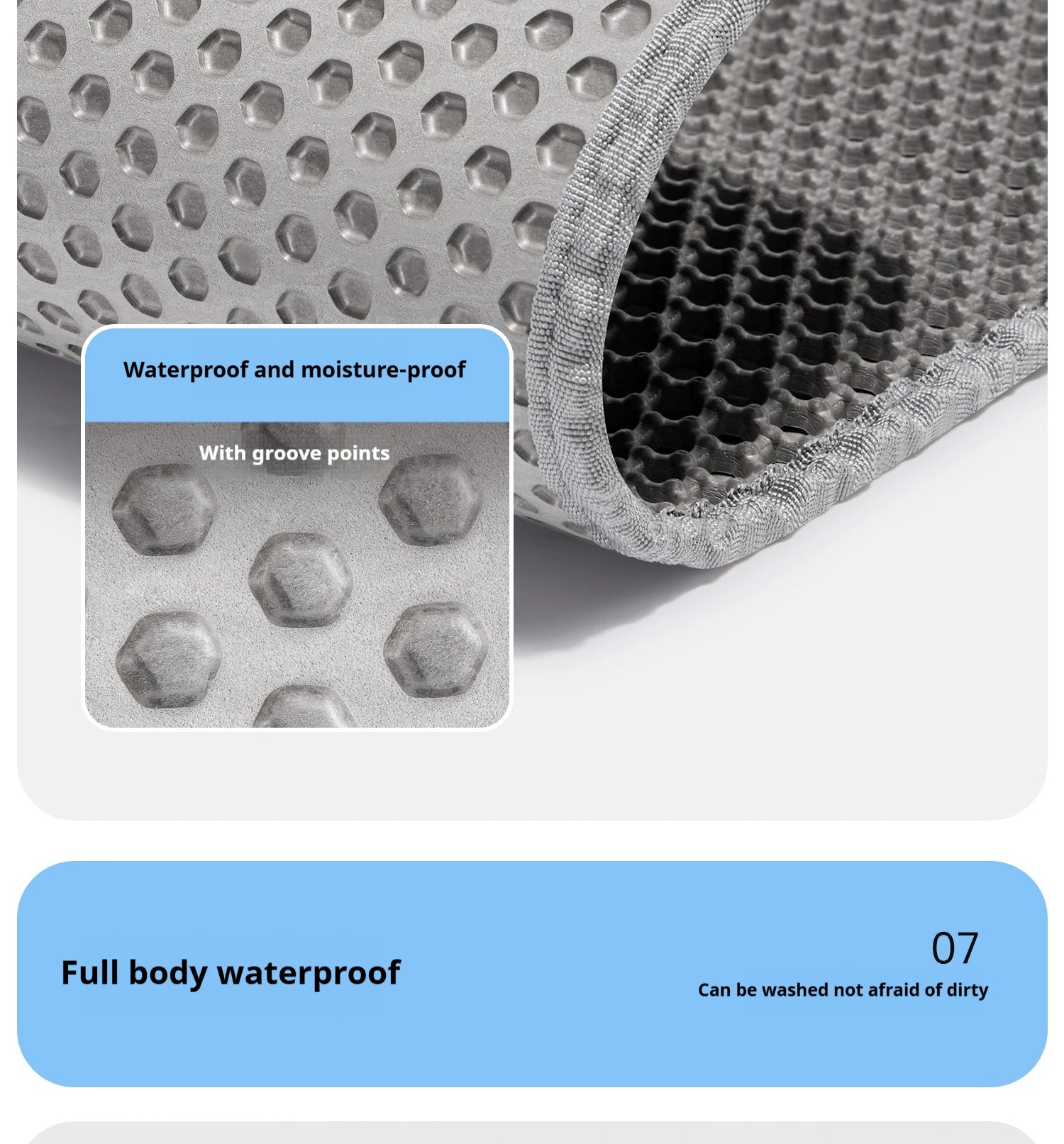 Double-Layer Cat Litter Trapping Mat 🐾 | Waterproof, Easy-Clean & Anti-Tracking