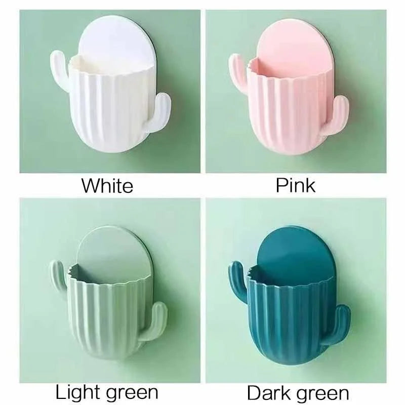 Cactus Wall Holder 🌵 - Toothbrush Holder / Multi-purpose Remote Control Holder