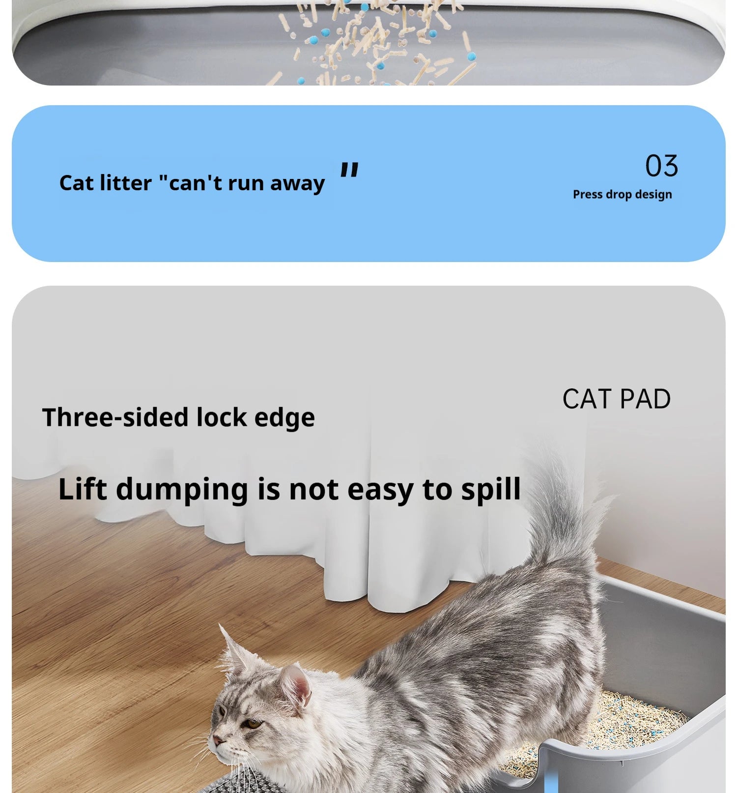 Double-Layer Cat Litter Trapping Mat 🐾 | Waterproof, Easy-Clean & Anti-Tracking