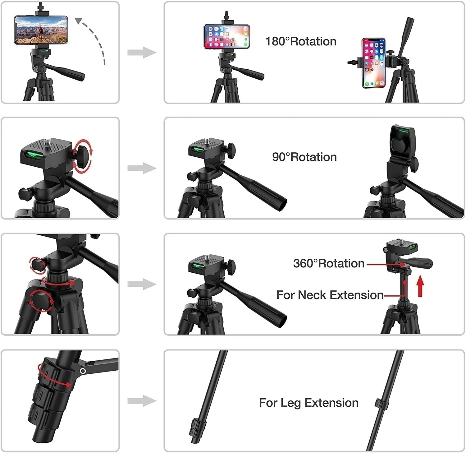 📸 Lightweight 103cm Tripod with Bluetooth Remote – 360° Panoramic Phone/Camera Stand for TikTok, Vlogs & Photography