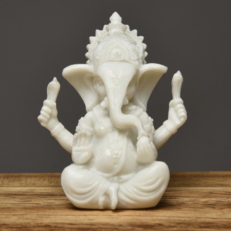 🌿 Sandstone Ganesha Elephant Statue – Handmade Spiritual Home Decor 🐘✨