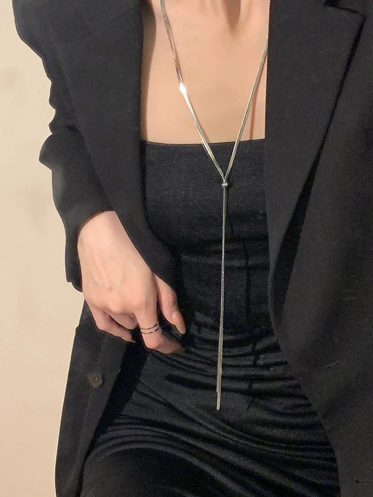 ✨ Punk Flat Snake Chain Necklace – Bold & Chic Style ✨