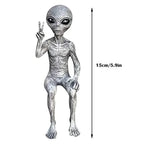 🛸 Funny Alien Statue Set – Quirky Resin Decor for Home & Garden 👽✨
