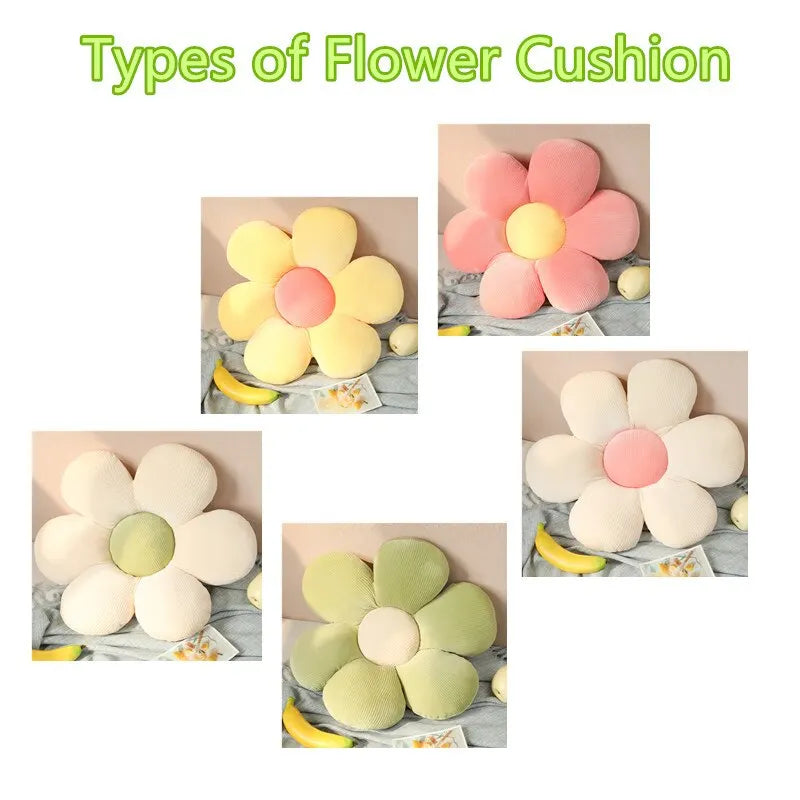 Peluche Coloured Flower 35cm - Soft Decorative Pillow 🌼✨