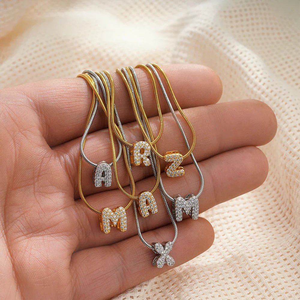 ✨ Alphabet Initial Pendant Necklace (Gold & Silver) ✨