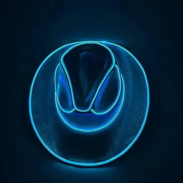⭐ ✨ LED Light-Up Cowboy Hat – Colorful Western Party Glow ✨