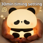Panda LED Night Light –Soft Silicone Night Lamp, Touch & USB Rechargeable 🐼✨