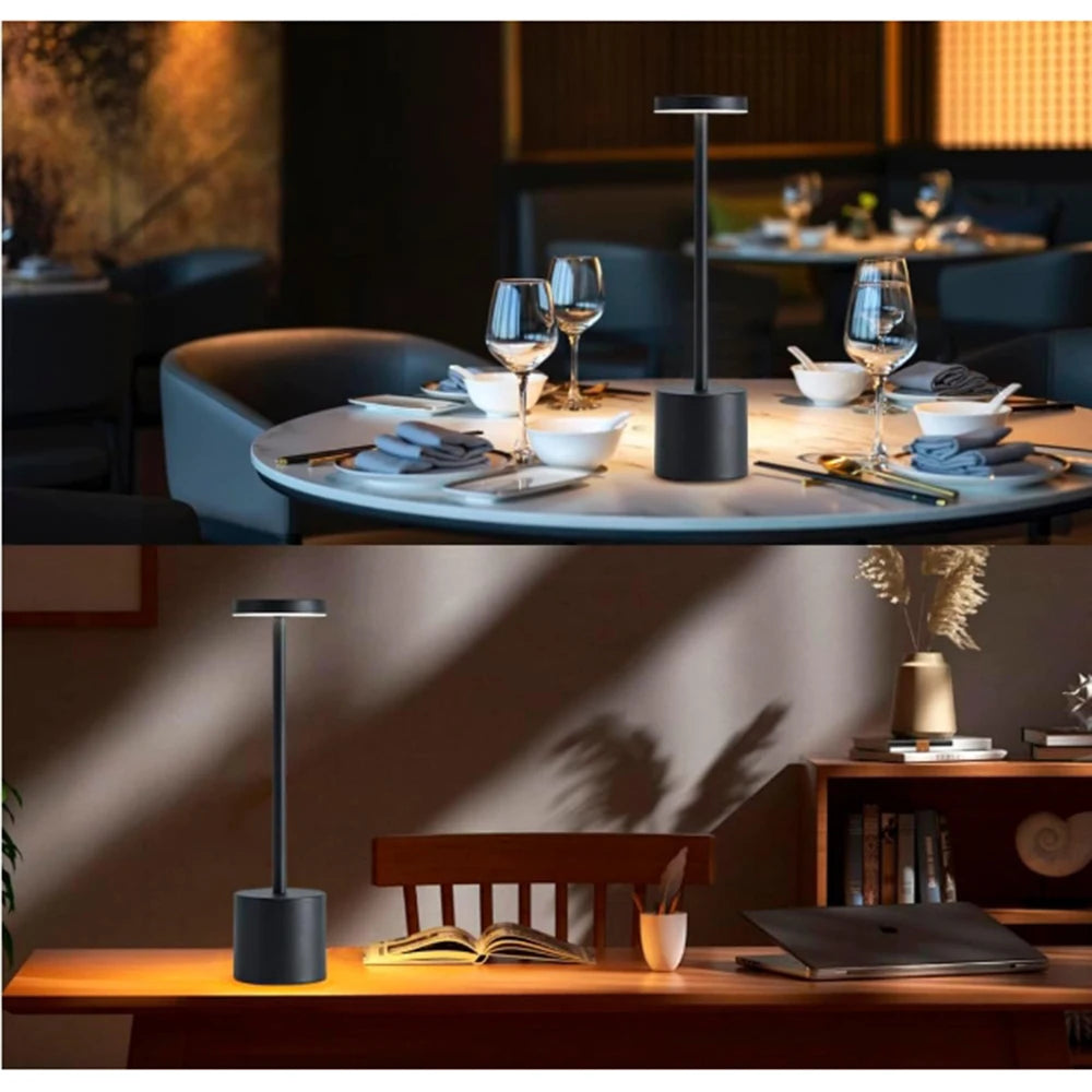 Touch LED Table Lamp - Rechargeable, 3 Colors, Wireless