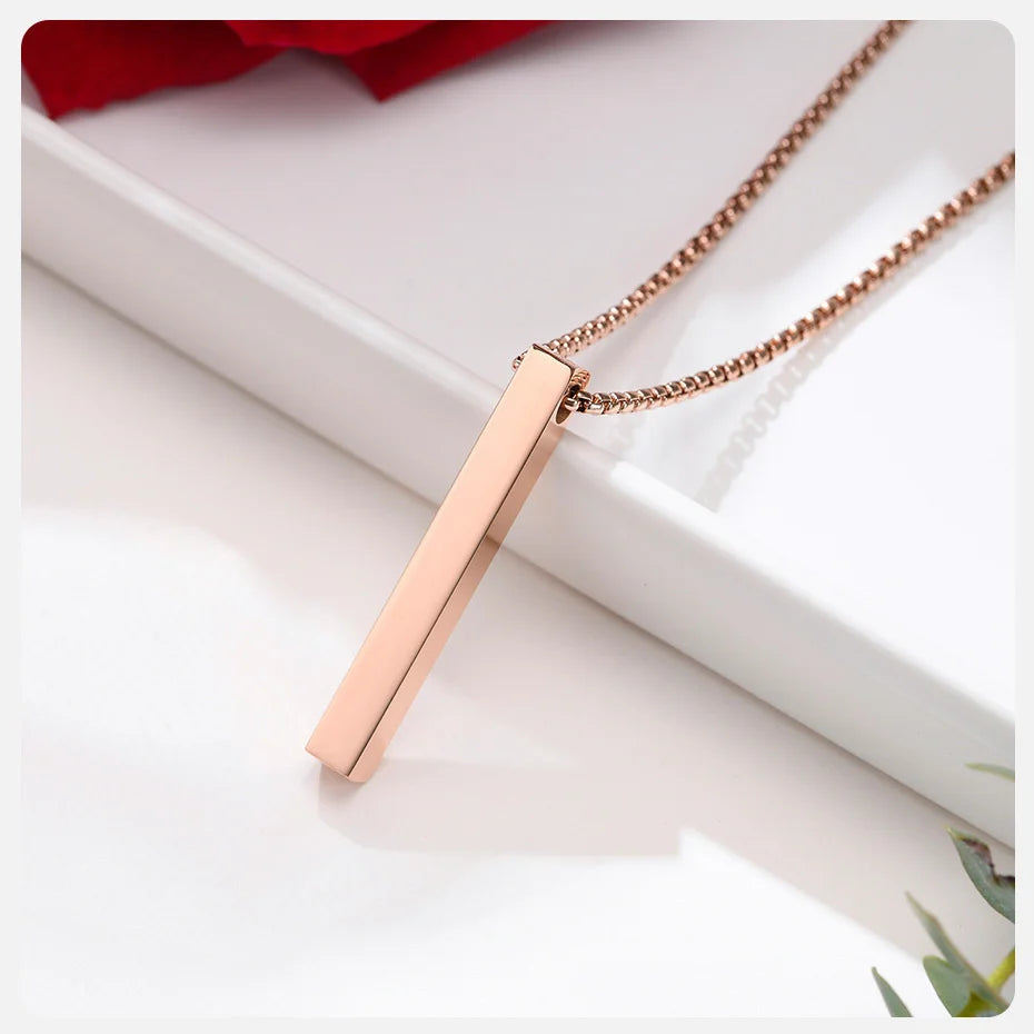 ✨ Minimalist Long Bar Pendant Necklace – Unisex Elegance ✨